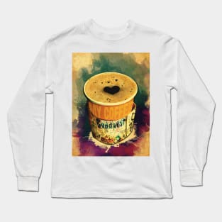 Coffee On The Go with Graffitti wrap in Budapest Long Sleeve T-Shirt